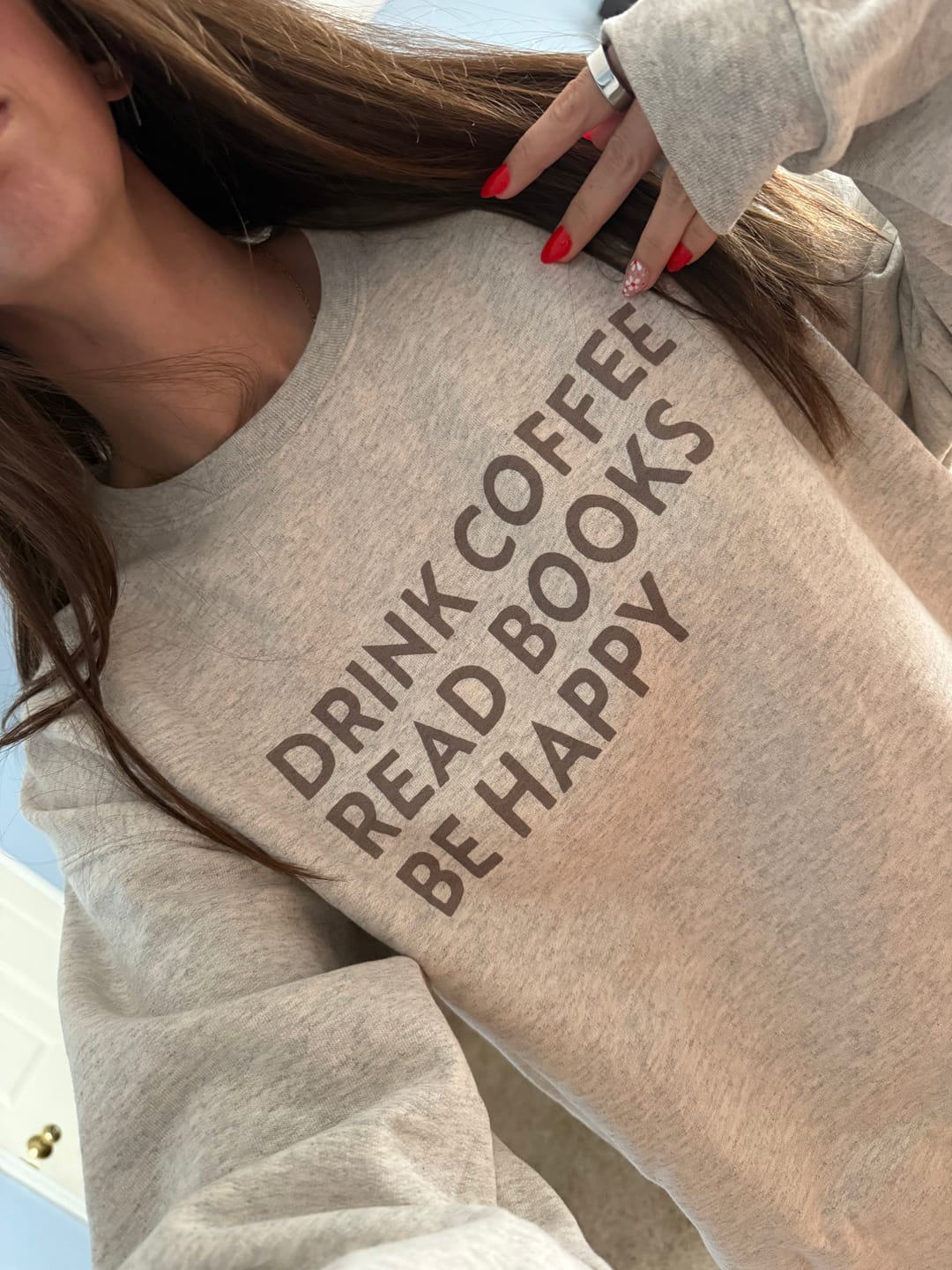Customer photo review of Drink Coffee Read Books Be Happy