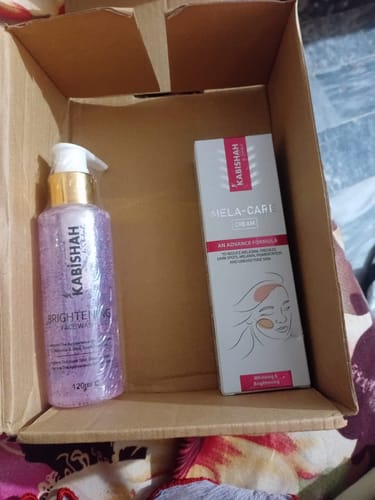 Customer photo review of Pigmentation Bundle: Face Wash & Melasma Cream Duo
