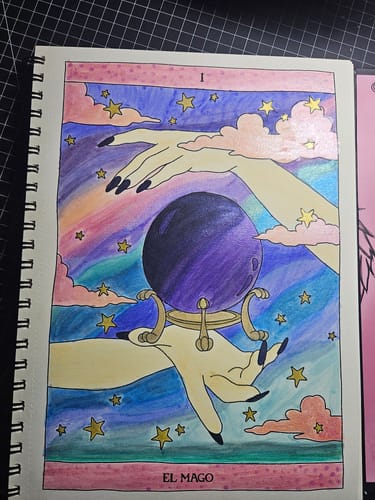 Customer photo review of BOX 4: ENCANTAMIENTO COMPLETO ARCANO GOLD + TAROT (incluye totebag + lanyard)