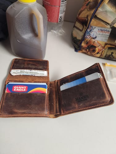 Customer photo review of Powell Bison Bifold with ID Window Fold Over