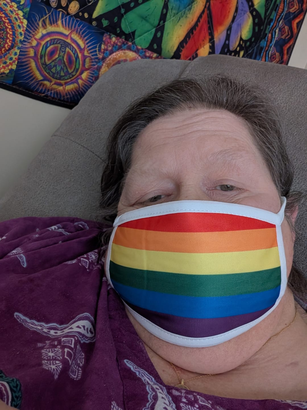 Customer photo review of Rainbow Face Mask