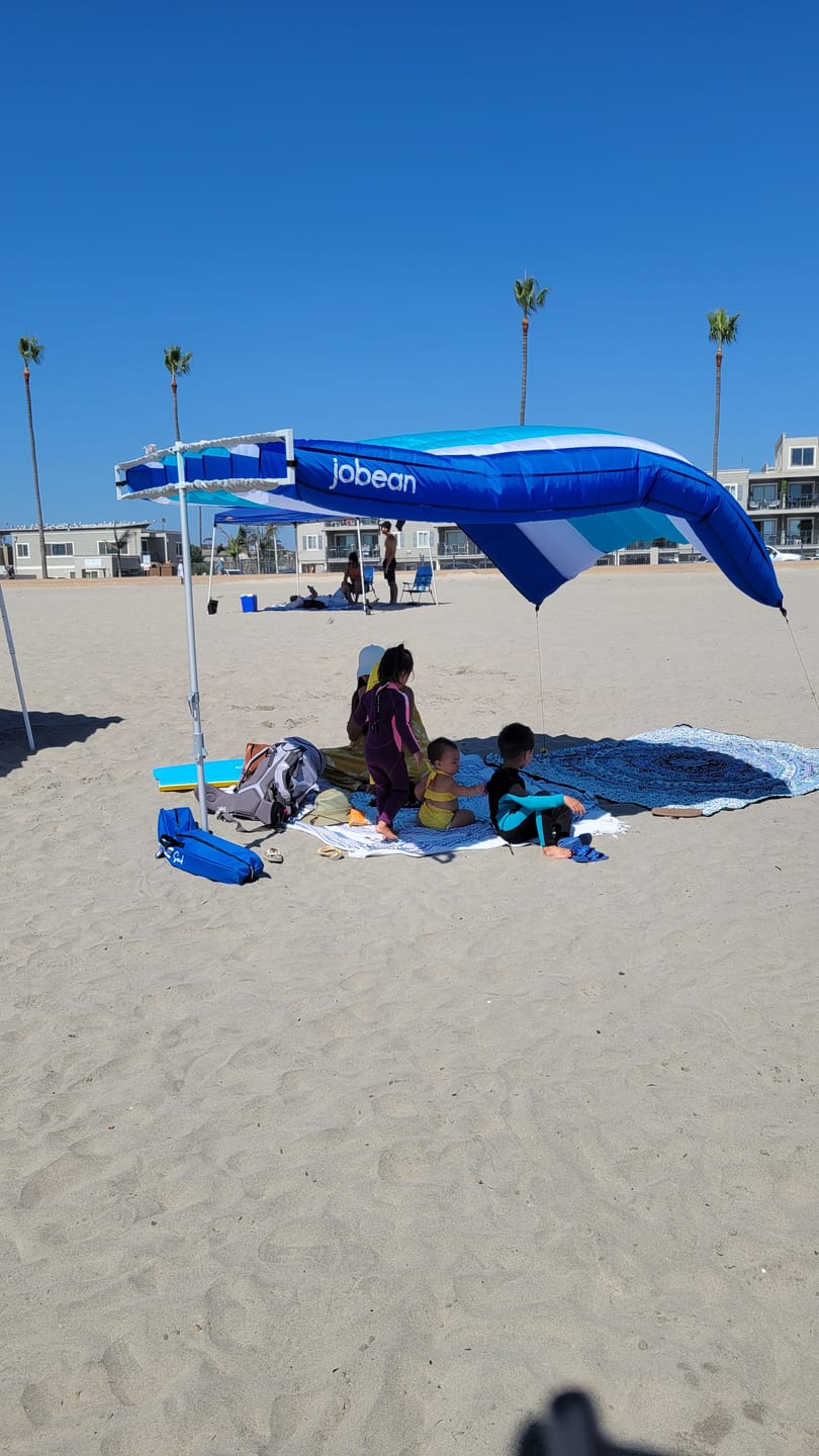Customer photo review of ShadeSock - Wind-Inflating, Silent Beach Shade