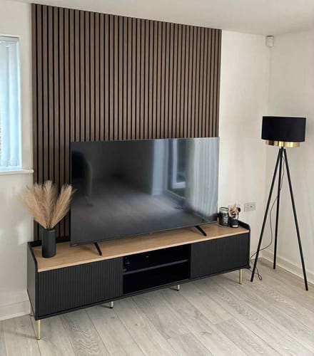 Customer photo review of Walnut Wood Panel | Luxury 3-Sided Wood Veneer