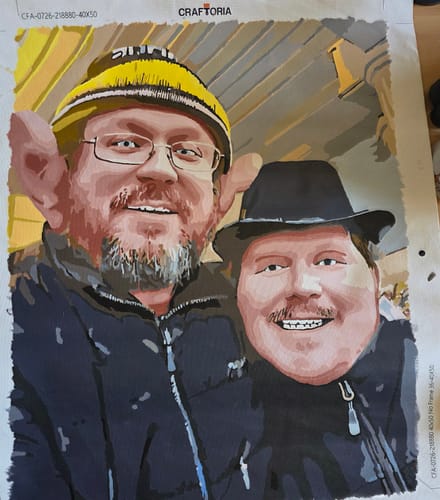 Customer photo review of Custom Paint By Numbers Kit