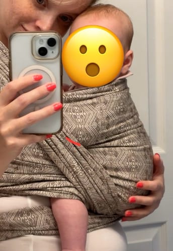 Customer photo review of Stracciatella 1975 Woven Wrap by Didymos