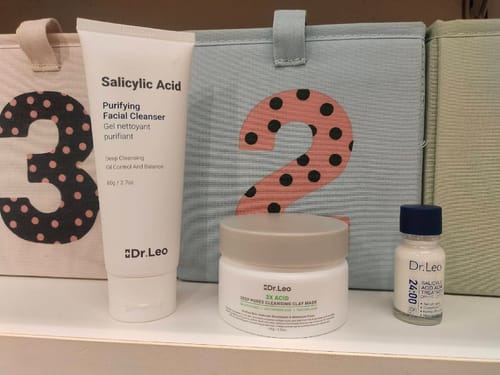 Customer photo review of Set antiacné de 3 pasos (Mascarilla de arcilla + Loción secante + Limpiador)