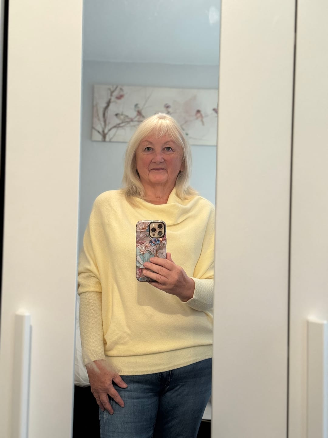 Customer photo review of Asymmetric Slouch Italian Soft Knit