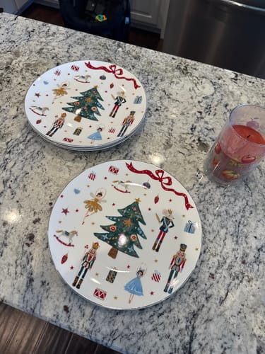 Customer photo review of Nutcracker Wonderland Fine Porcelain Dessert/Dinner Plate