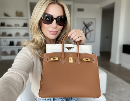 Customer photo review of Hermès Birkin Organizer Insert – Eco Naia™ by Sorte