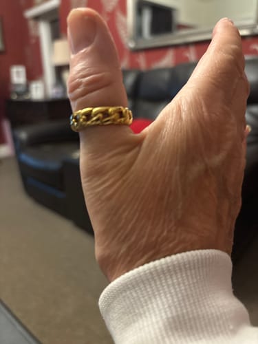 Customer photo review of CLEAN CUBAN RING. - GOLD