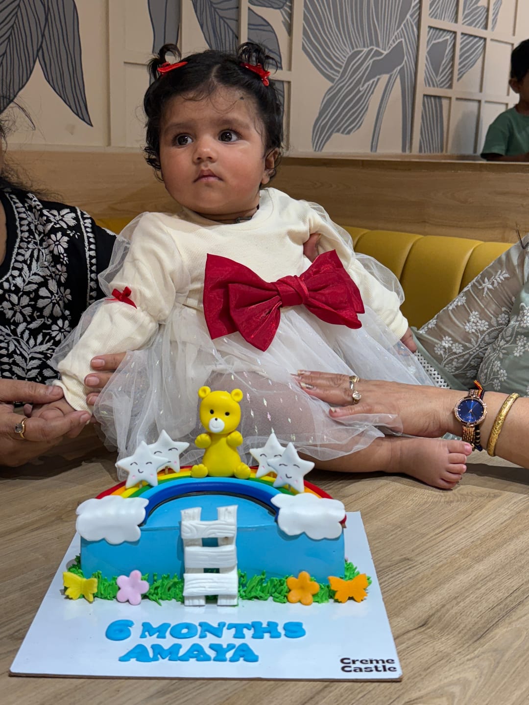 Customer photo review of Teddy Half Design Cake