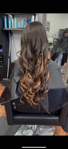 Customer photo review of Great Virgin Machine Weft Brazilian 100% Human Hair Sew In Bundles Darkest Brown (#2)