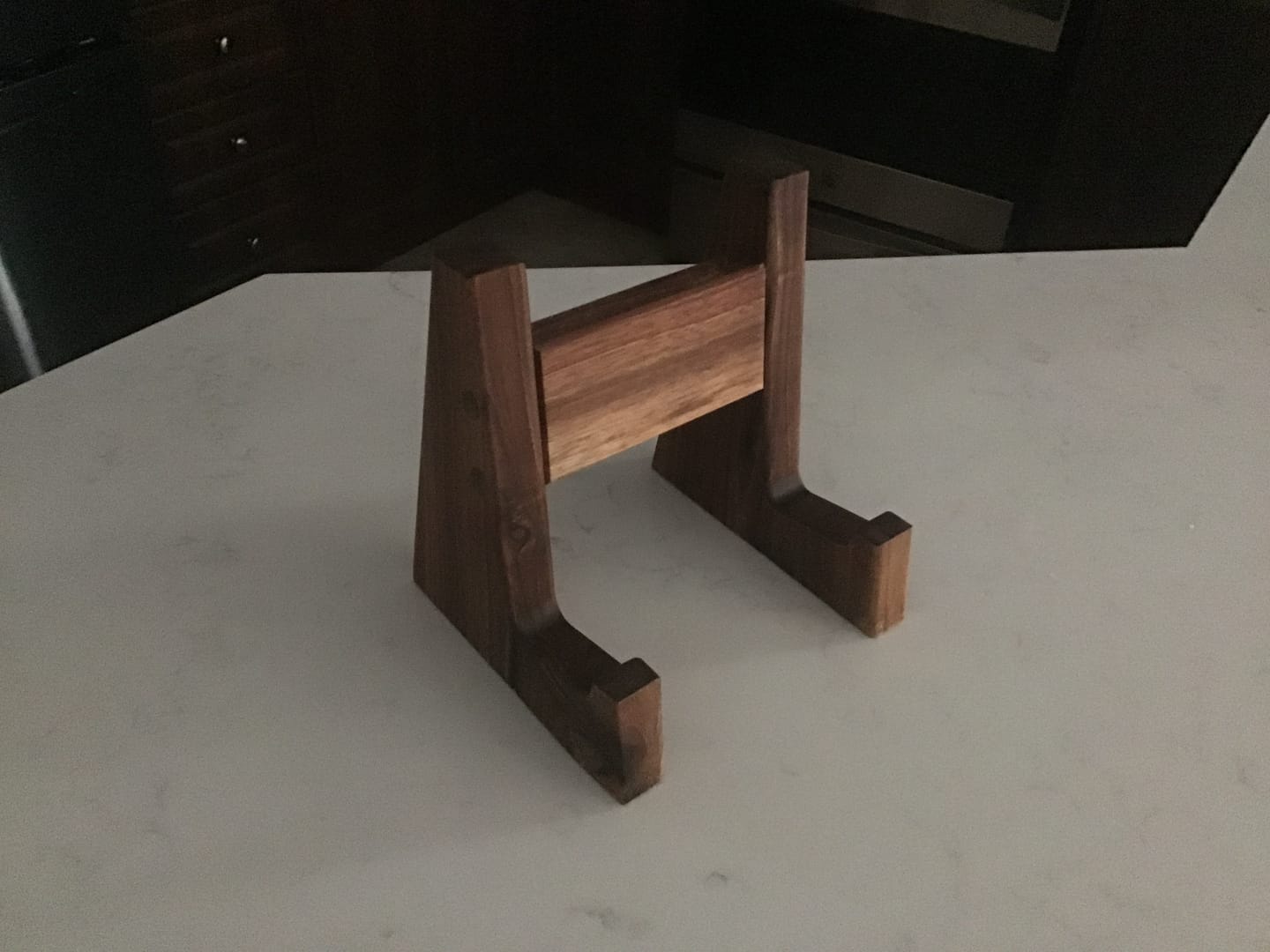 Customer photo review of 7.4x6.5 Cutting Board Stand Acrylic Router Template - Style 1