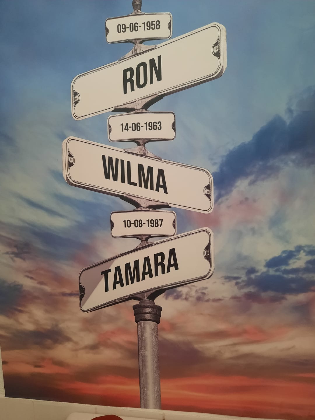 Customer photo review of Familienamen poster