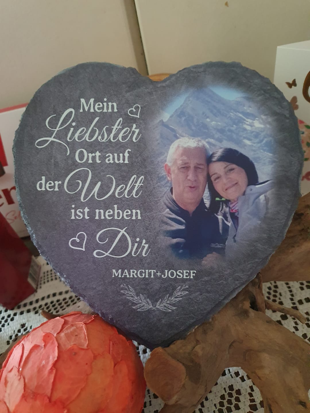 Customer photo review of Neben dir - Paar-Schieferherz