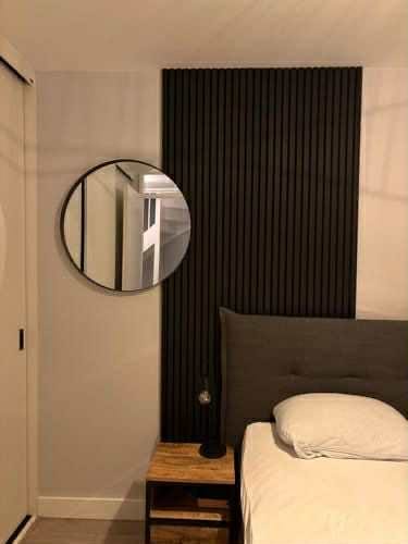 Customer photo review of Smoked Oak Wood Wall Panel | Luxury 3-Sided Wood Veneer
