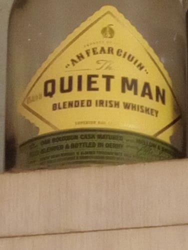 Customer photo review of The Quiet Man Traditional Blended Irish Whiskey
