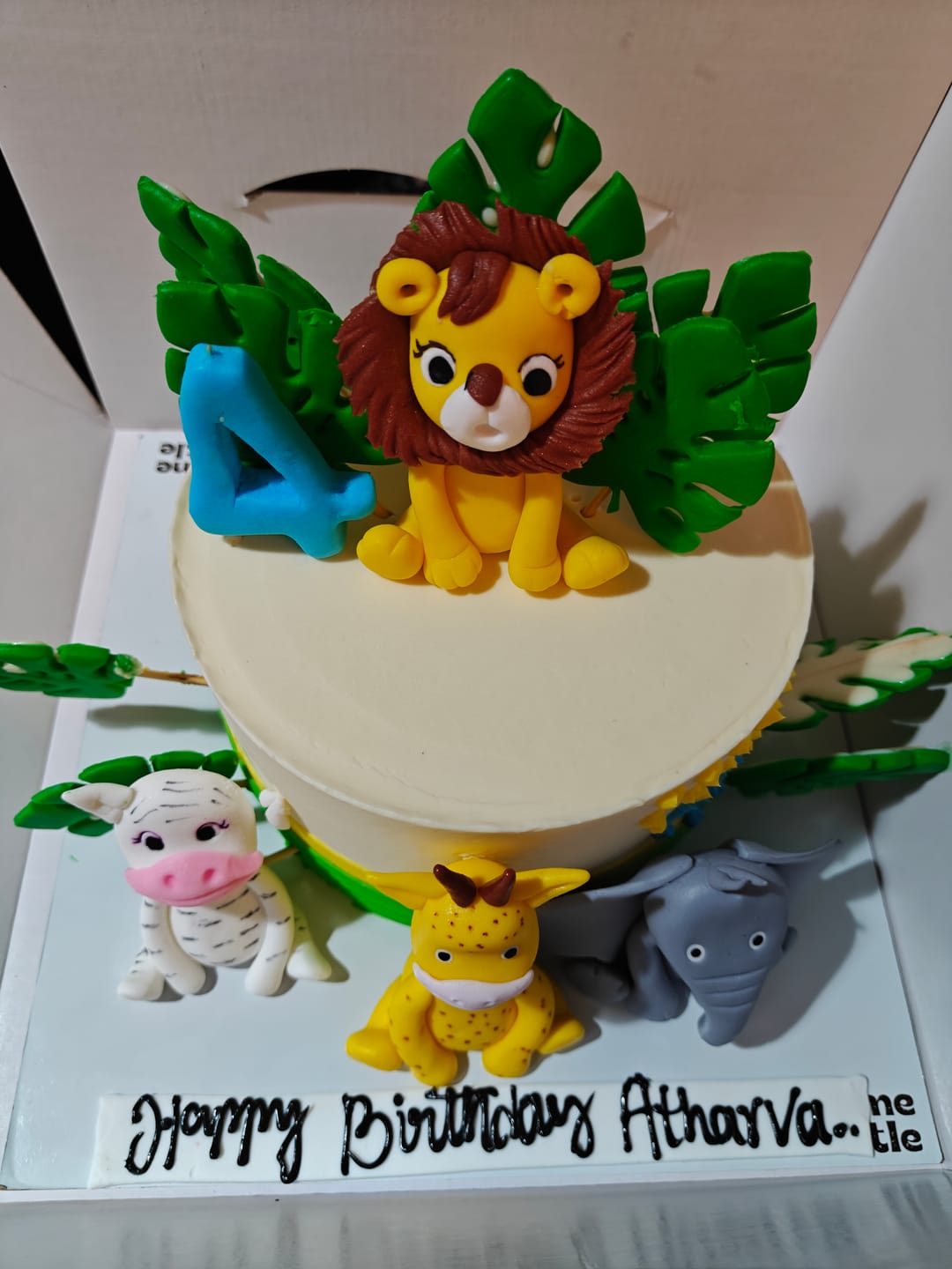 Customer photo review of Animal Party Birthday Cake