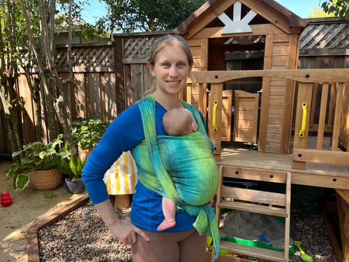 Customer photo review of Ada Malachite Woven Wrap by Didymos