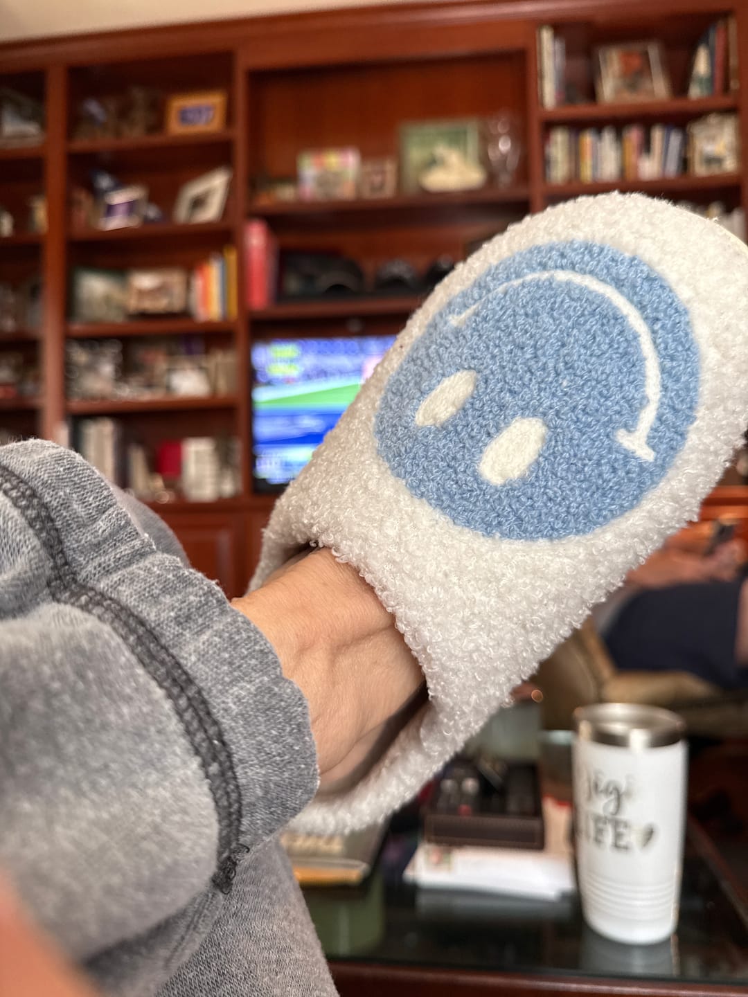 Customer photo review of Happy Face Slippers