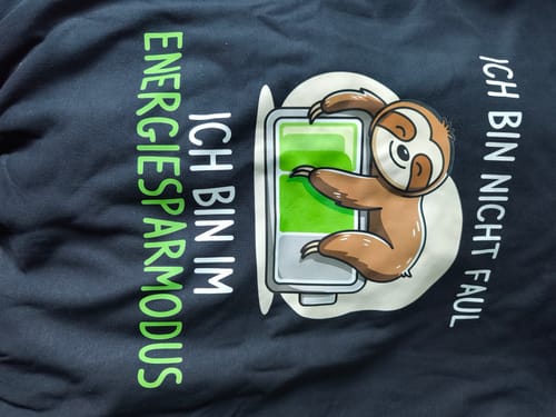 Customer photo review of Energiesparmodus - Premium Hoodie Unisex