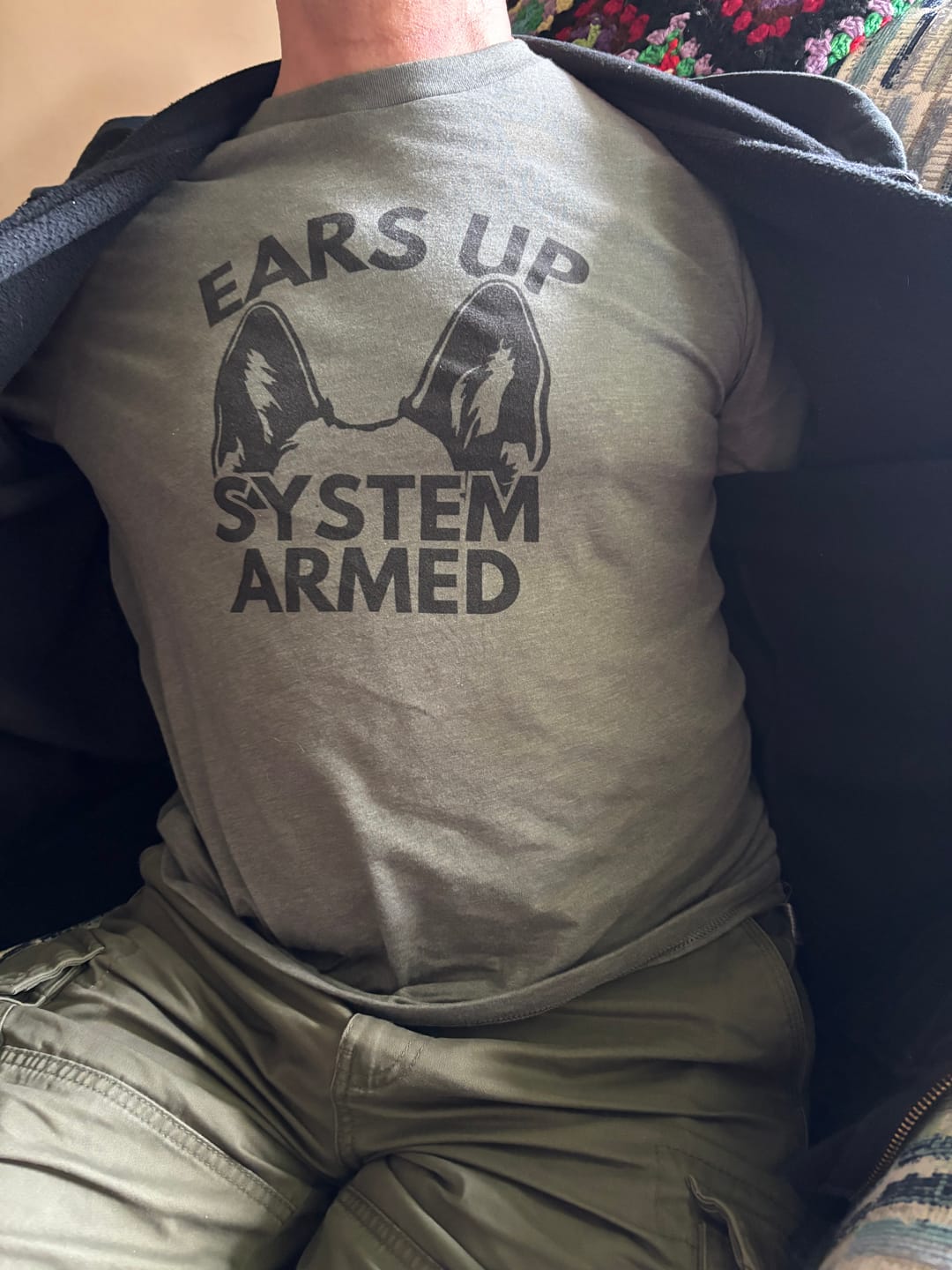 Customer photo review of Ears Up System Armed Shirt
