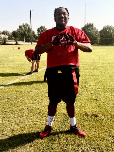 Customer photo review of Shadow the Hedgehog Football Gloves - VPS5 by Phenom Elite