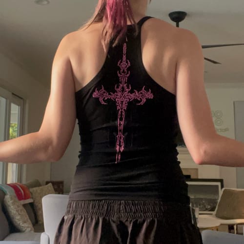 Customer photo review of Women's Nightbliss Tank Top [BLOSSOM PINK]