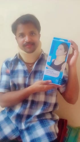 Customer photo review of Cervical Collar Soft | Neck Support for Cervical Spine Immobilization & Pain Relief (Beige)