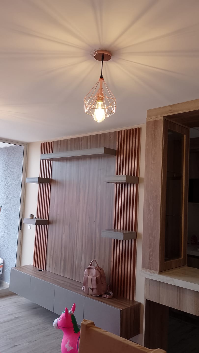 Customer photo review of Lampara Techo Diamante Rose Gold Individual