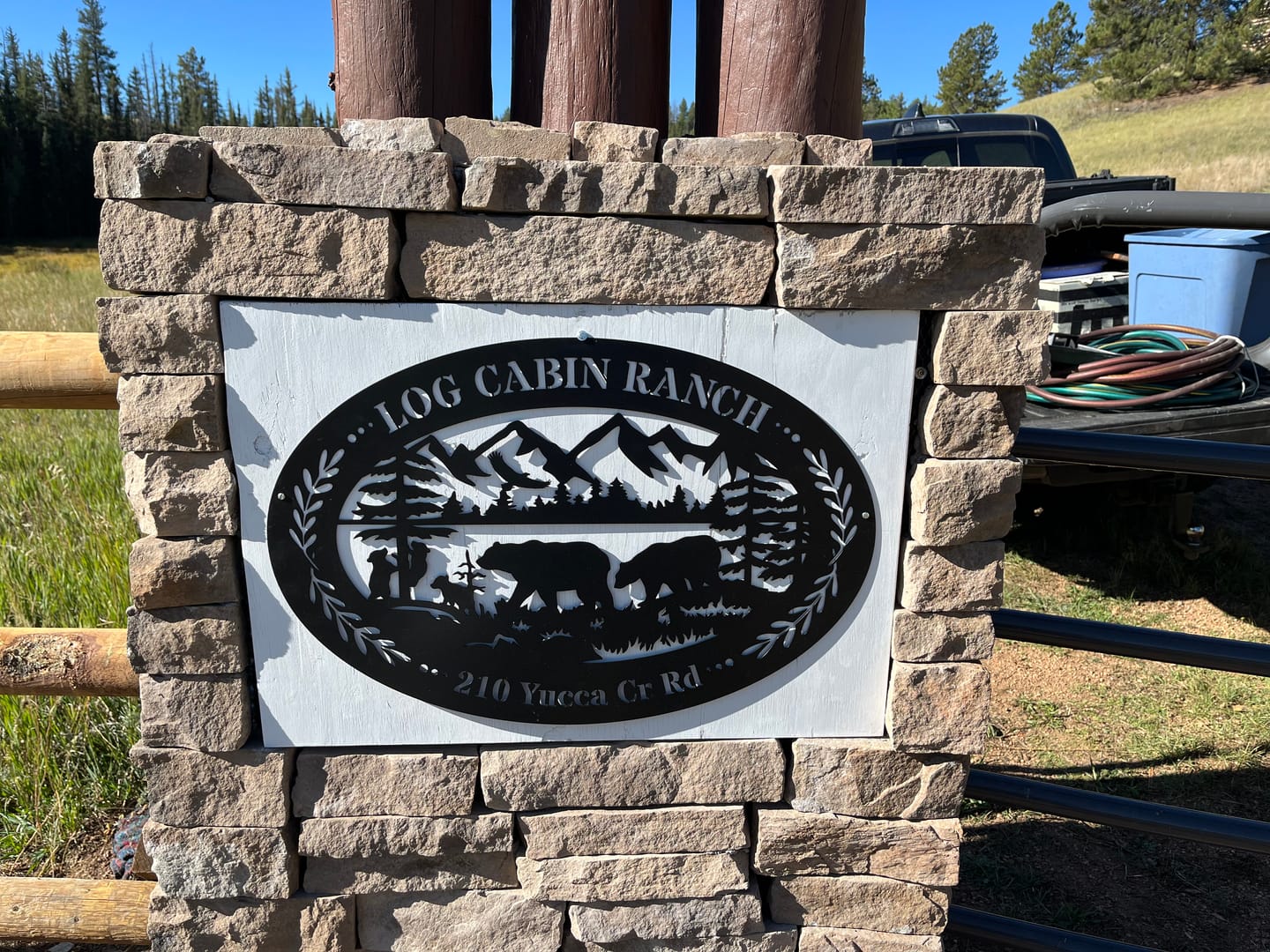 Customer photo review of Outdoor Oval Metal Sign