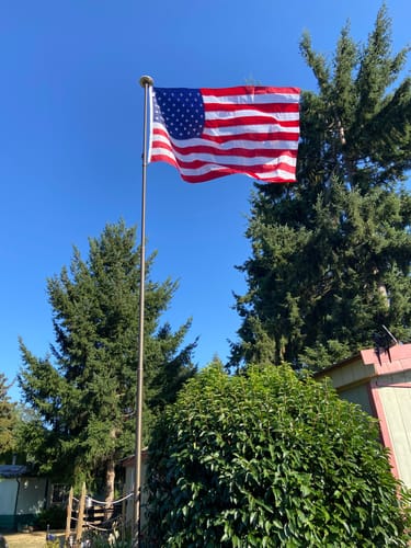 Customer photo review of Heavy Duty American Nylon Flag - Made In USA