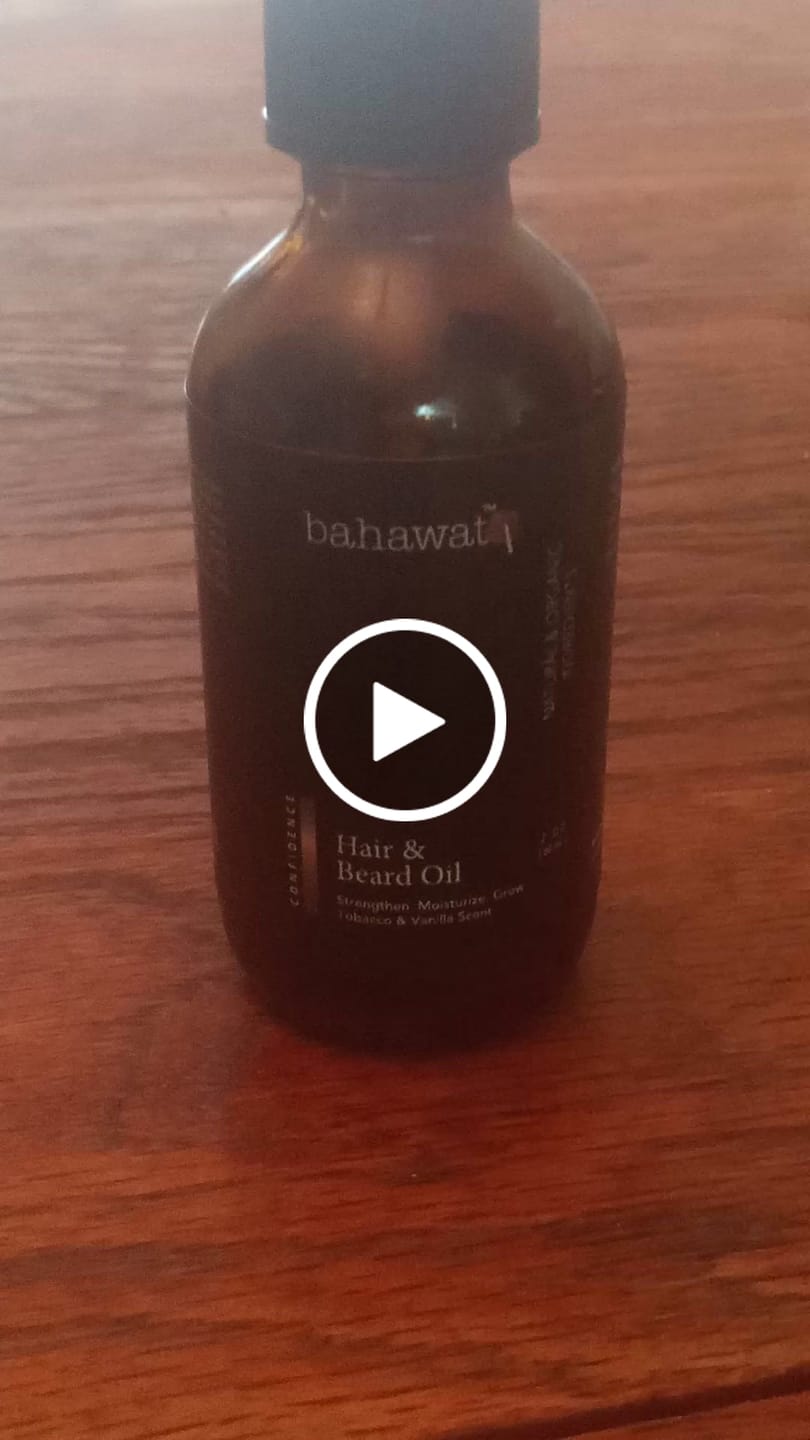 Customer video review of TOBACCO VANILLA HAIR & BEARD OIL - "CONFIDENCE"