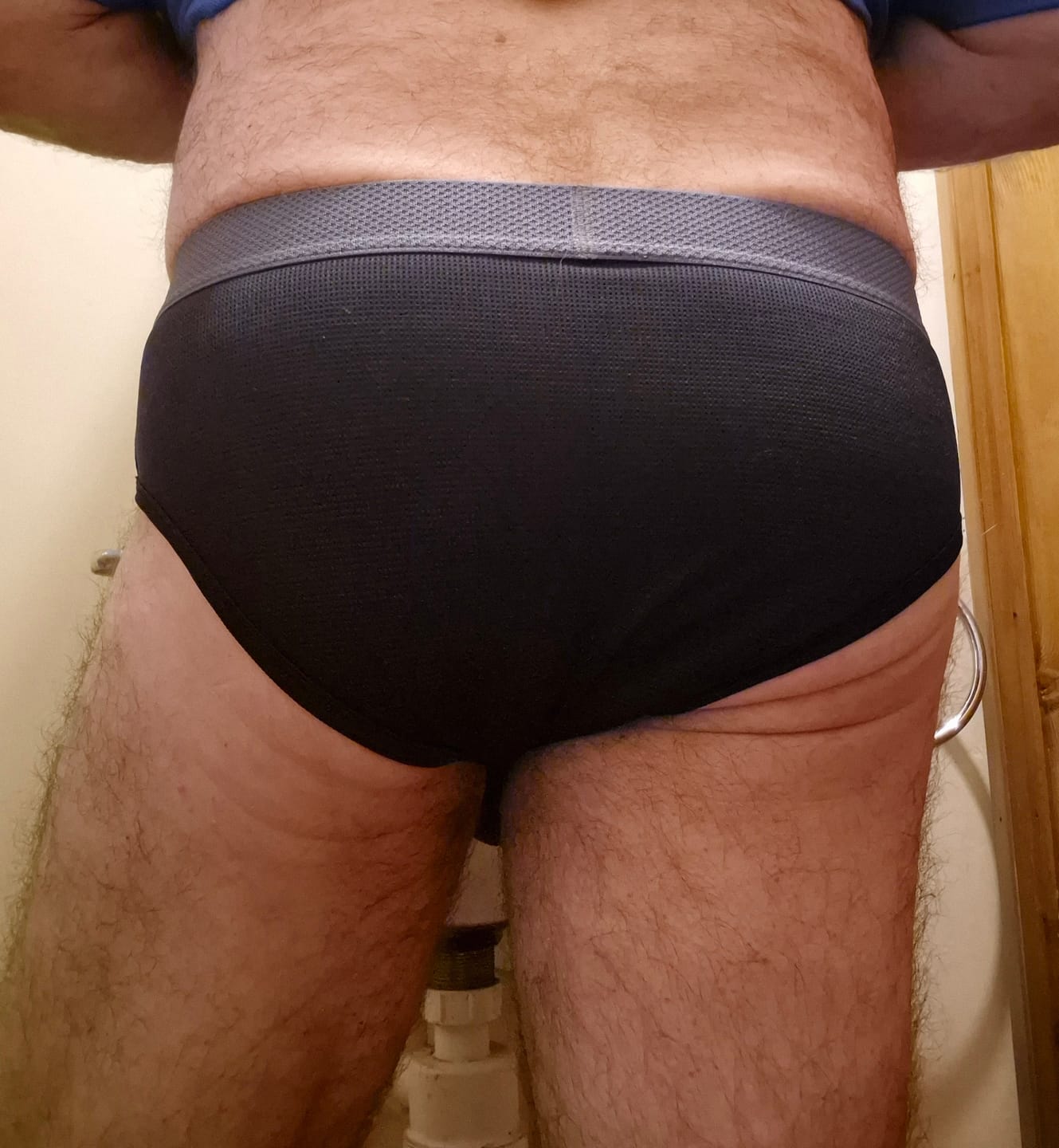 Customer photo review of 3 Pack Men's Ultra-Soft Breathable Mesh Ice Silk Briefs