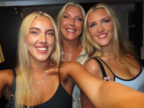 Customer photo review of GOLD OCEAN LETTER NECKLACE