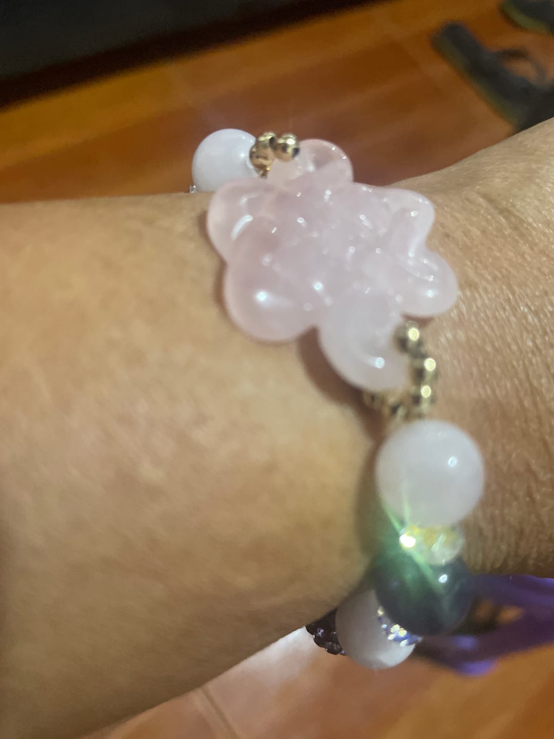 Customer photo review of Mystic Knot Rose Quartz/Amethyst for Endless Good Fortune and Long Life