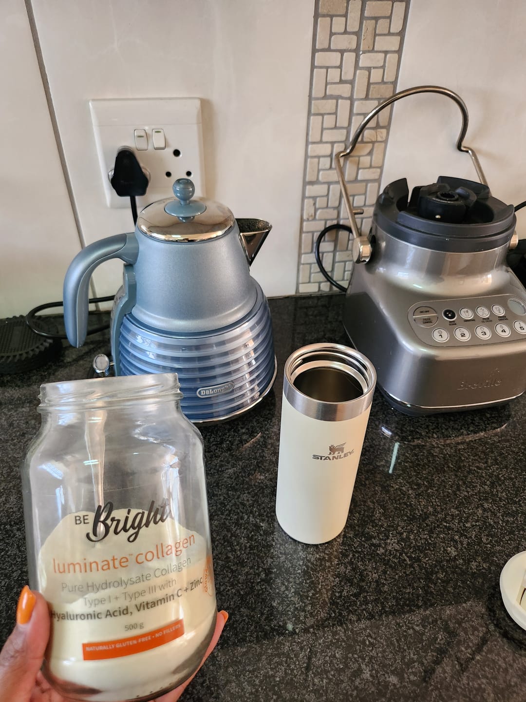 Customer photo review of Be Bright Luminate Collagen Powder Jar 500g