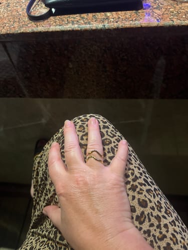 Customer photo review of ADJUSTABLE DOUBLE LAYER RING - GOLD