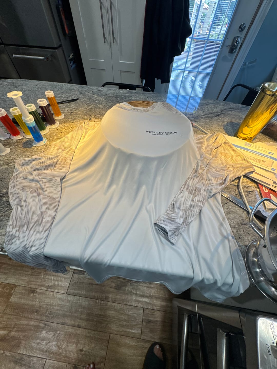 Customer photo review of Camouflage Dri-Fit Long Sleeve Custom Shirts