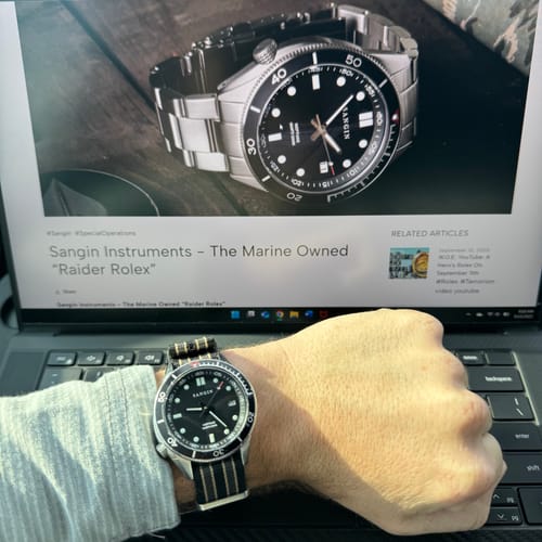 Customer photo review of 007 Bond Nylon Strap- Five Eye