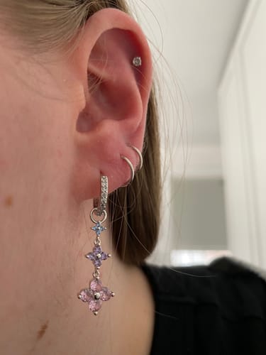 Customer photo review of Triple lucky charm pastel silver