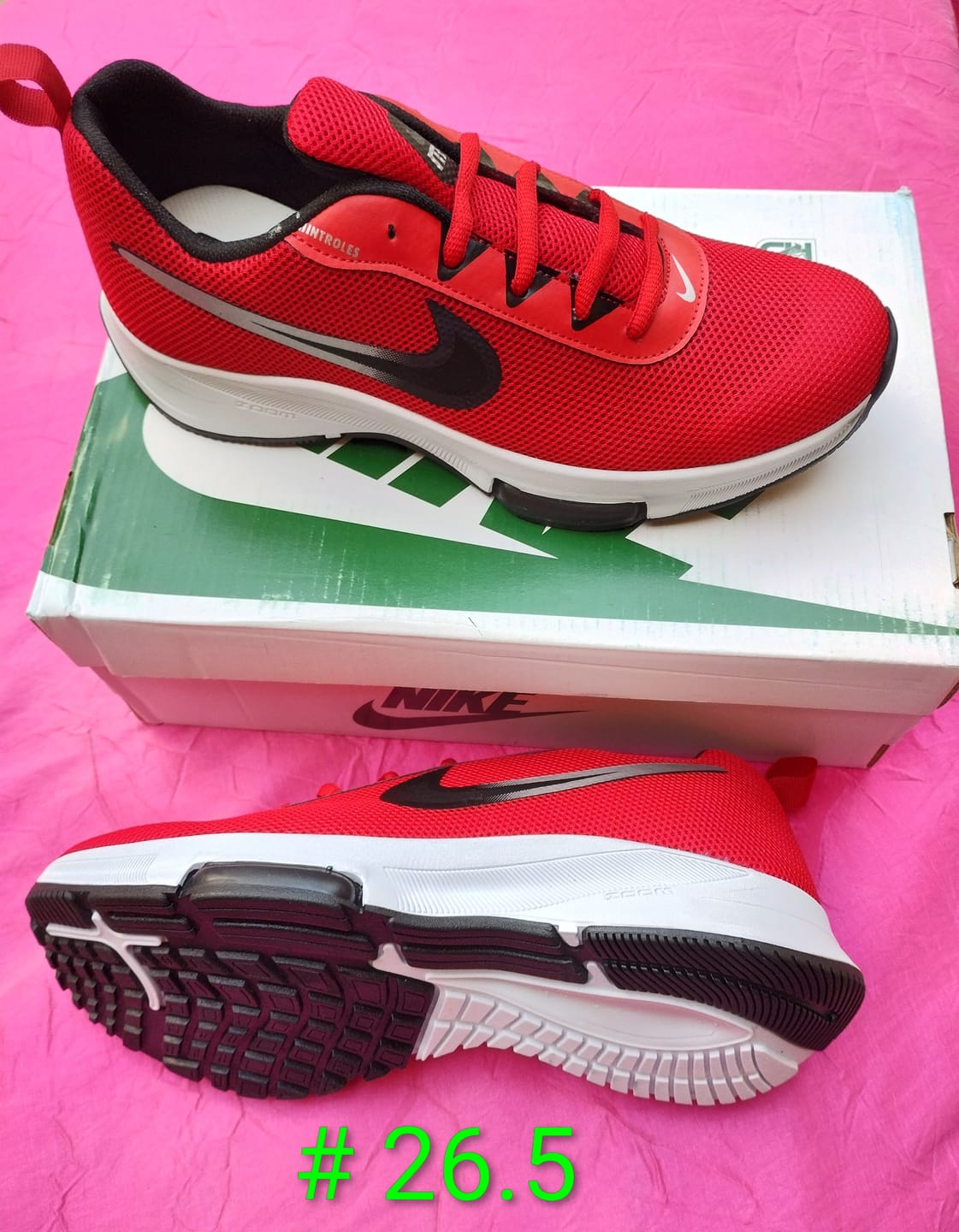 Customer photo review of Tenis 025 Rojo Negro Plata