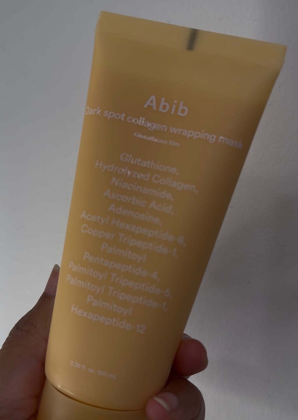 Customer photo review of Dark spot collagen wrapping mask Glutathione film