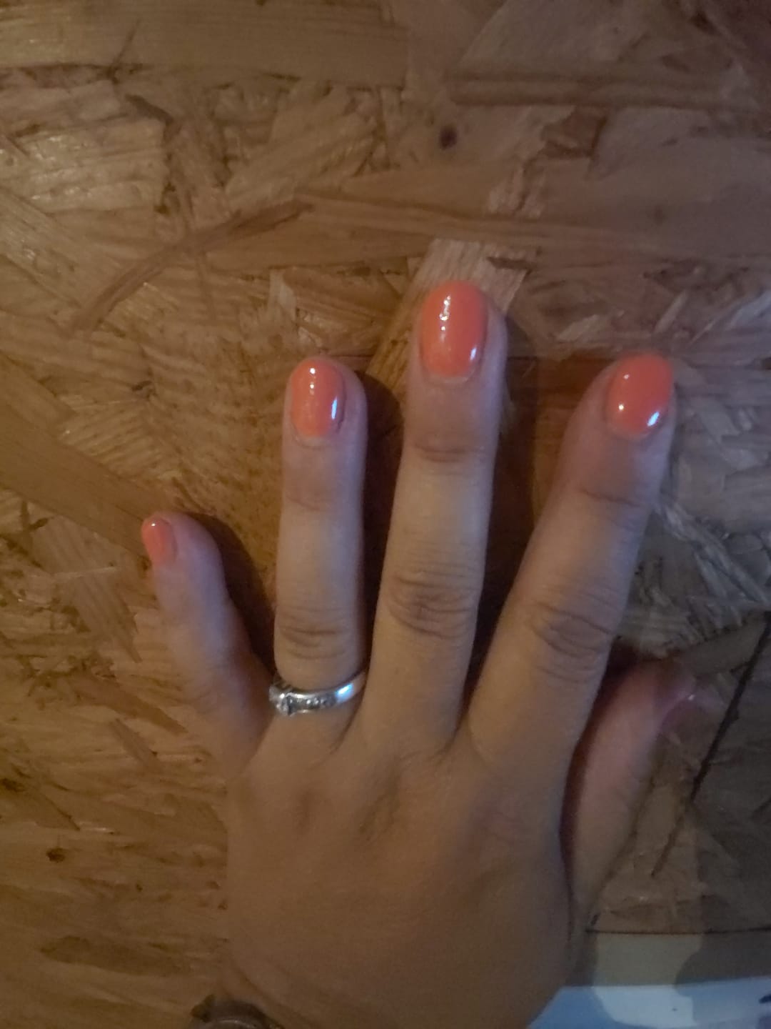 Customer photo review of Neon Orange Dipping Powder