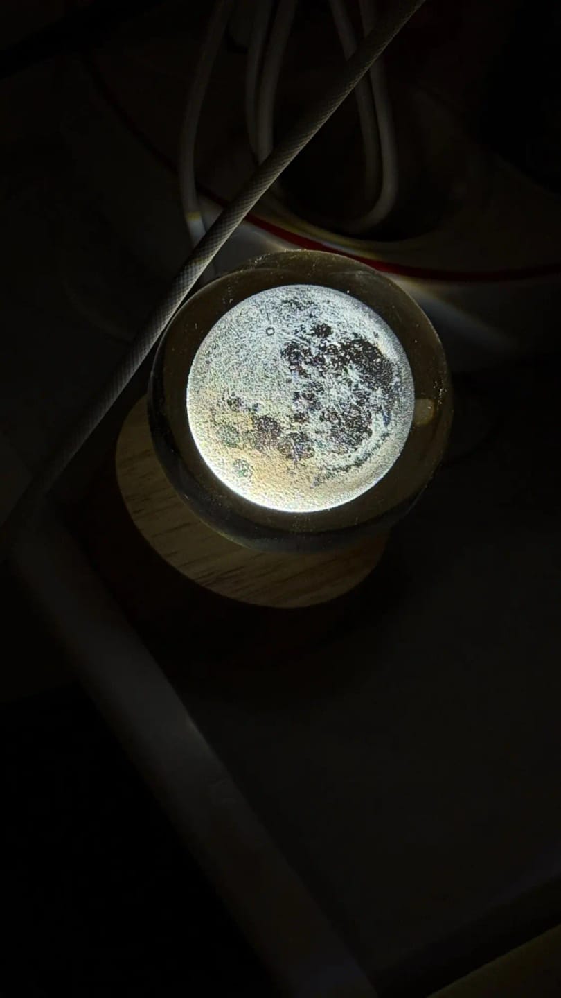 Customer photo review of Crystal Space Lamp