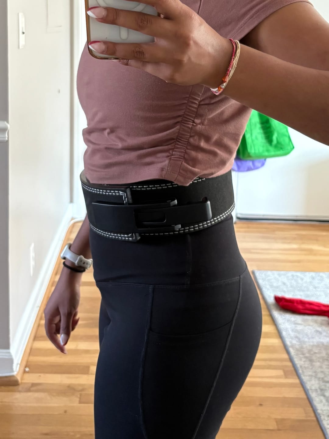 Customer photo review of 10MM Lever Belt 3" Wide - Black