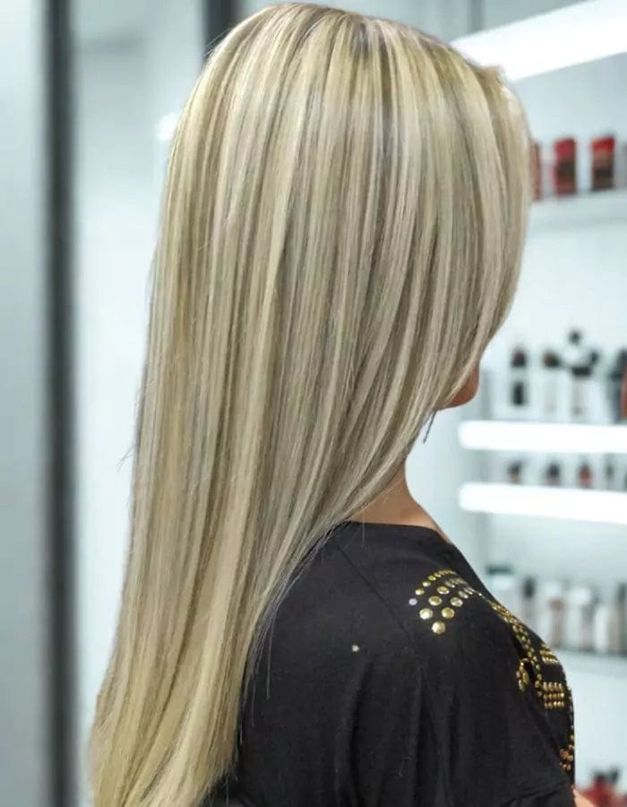 Customer photo review of [Virgin Hair] 3"*5" Hair Pieces Highlight Brown Mixed Blonde #P8/60