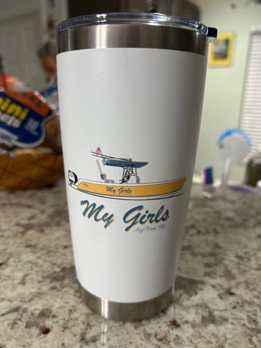 Customer photo review of Custom 20 oz. Stainless Steel Boat Tumbler