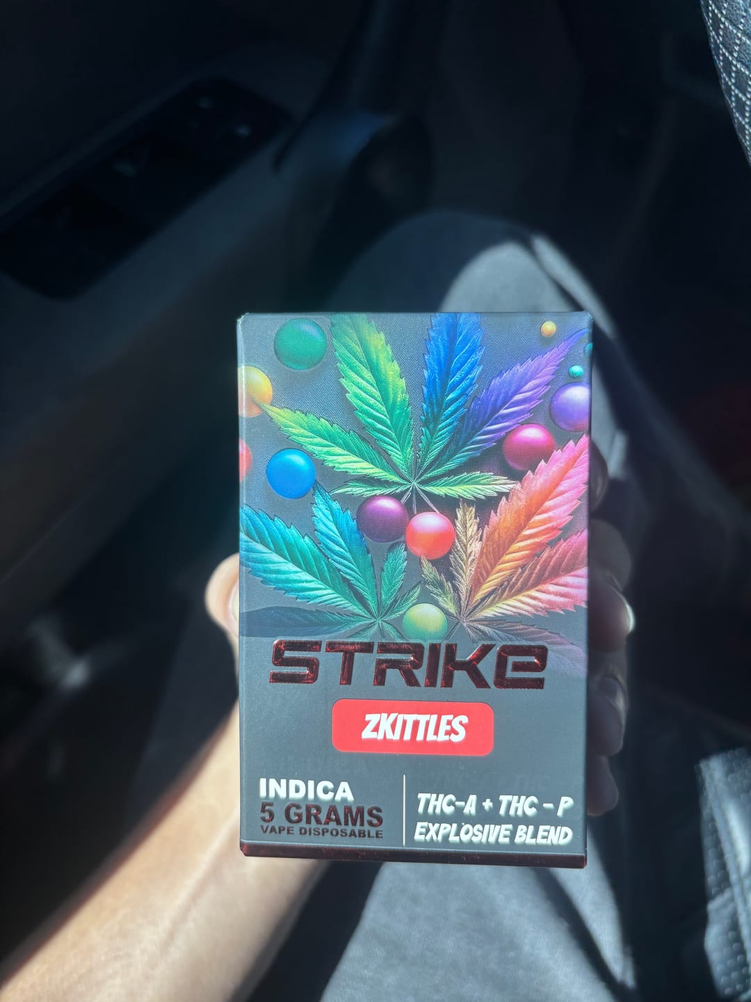 Customer photo review of STRIKE THC-A EXPLOSIVE BLEND 5G VAPE DISPOSABLE ZKITTLES - INDICA