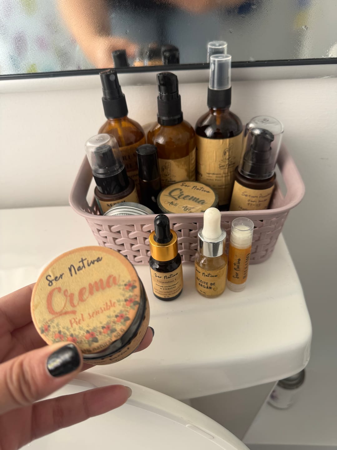 Customer photo review of Crema facial Piel Sensible